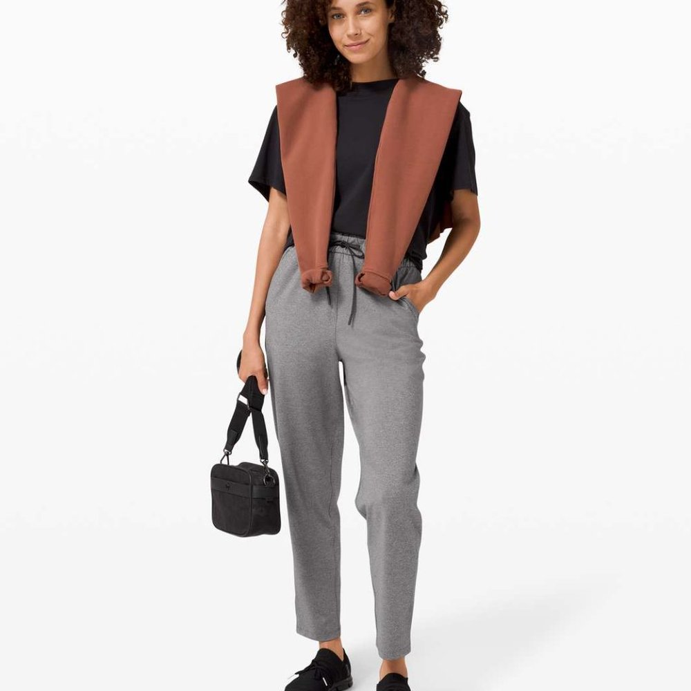 Lululemon Keep Moving 7/8 Pant in Heathered Black